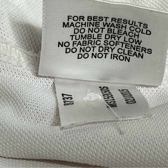 Peter Millar Summer Comfort White Golf Polo Men's Size Large - Picture 6 of 7